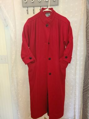 Vintage International Scene Womens Wool Trenchcoat Size 8